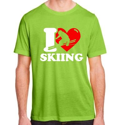 Ski Presents I Love Skiing T Funny Ski Lover Gift Adult ChromaSoft Performance T-Shirt