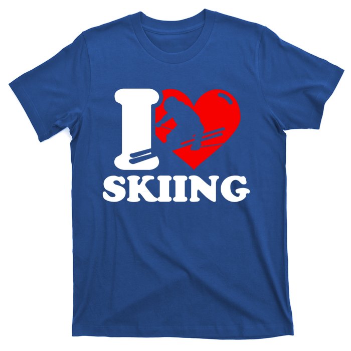 Ski Presents I Love Skiing T Funny Ski Lover Gift T-Shirt