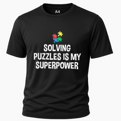 Solving Puzzles Is My Superpower Puzzle Lover Jigsaw Puzzle Cooling Performance Crew T-Shirt
