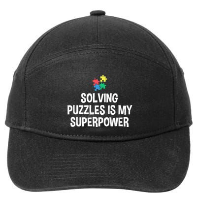 Solving Puzzles Is My Superpower Puzzle Lover Jigsaw Puzzle 7-Panel Snapback Hat