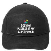 Solving Puzzles Is My Superpower Puzzle Lover Jigsaw Puzzle 7-Panel Snapback Hat