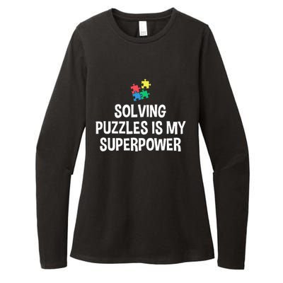 Solving Puzzles Is My Superpower Puzzle Lover Jigsaw Puzzle Womens CVC Long Sleeve Shirt