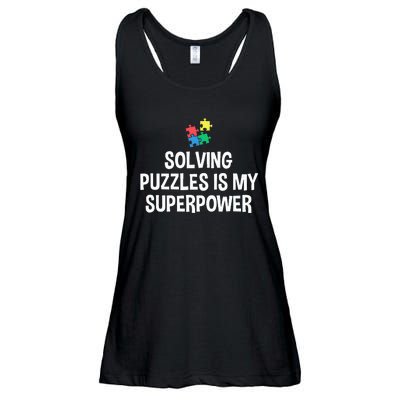 Solving Puzzles Is My Superpower Puzzle Lover Jigsaw Puzzle Ladies Essential Flowy Tank