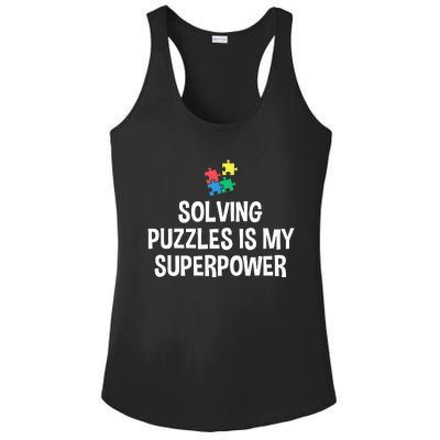 Solving Puzzles Is My Superpower Puzzle Lover Jigsaw Puzzle Ladies PosiCharge Competitor Racerback Tank