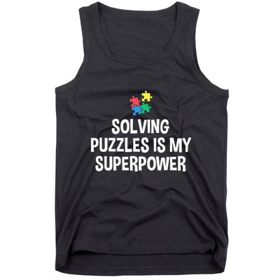 Solving Puzzles Is My Superpower Puzzle Lover Jigsaw Puzzle Tank Top