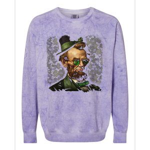 St. Patrick Irish Abraham Lincoln Colorblast Crewneck Sweatshirt