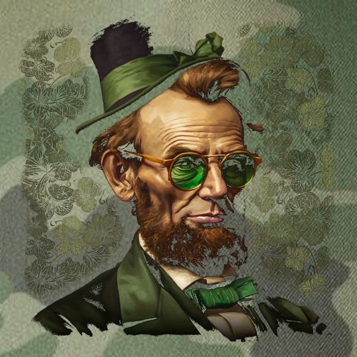St. Patrick Irish Abraham Lincoln Legacy Tie Dye Trucker Hat