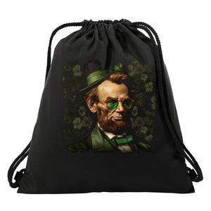 St. Patrick Irish Abraham Lincoln Drawstring Bag