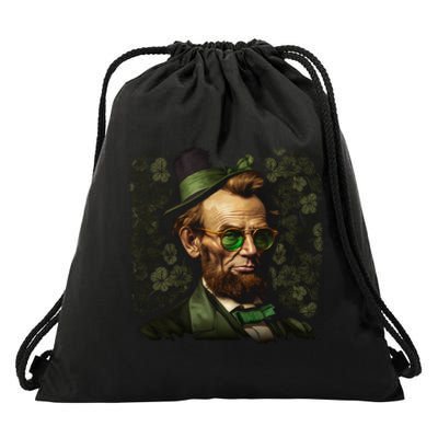 St. Patrick Irish Abraham Lincoln Drawstring Bag