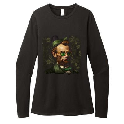 St. Patrick Irish Abraham Lincoln Womens CVC Long Sleeve Shirt