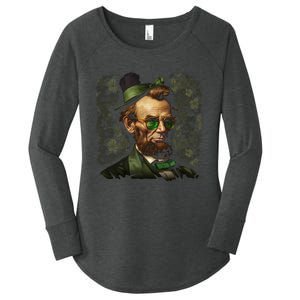 St. Patrick Irish Abraham Lincoln Women's Perfect Tri Tunic Long Sleeve Shirt