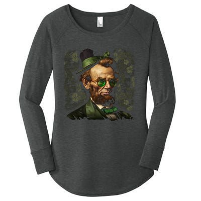 St. Patrick Irish Abraham Lincoln Women's Perfect Tri Tunic Long Sleeve Shirt