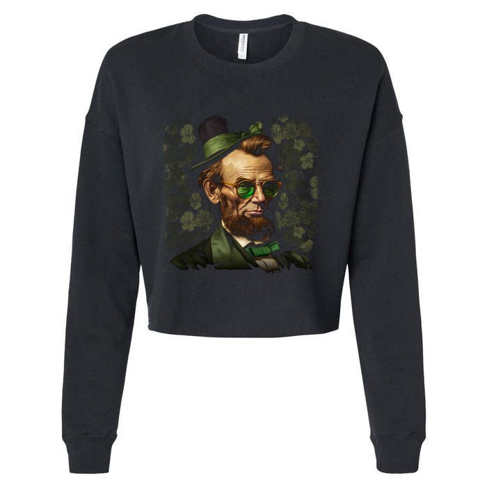 St. Patrick Irish Abraham Lincoln Cropped Pullover Crew
