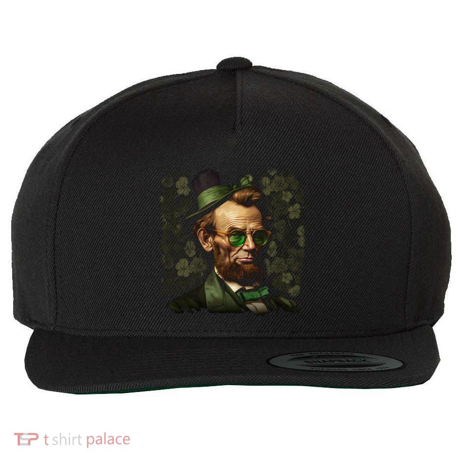 St. Patrick Irish Abraham Lincoln Wool Snapback Cap