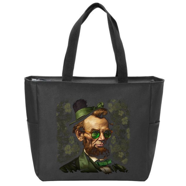St. Patrick Irish Abraham Lincoln Zip Tote Bag
