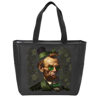 St. Patrick Irish Abraham Lincoln Zip Tote Bag