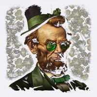 St. Patrick Irish Abraham Lincoln Garment-Dyed Sweatshirt