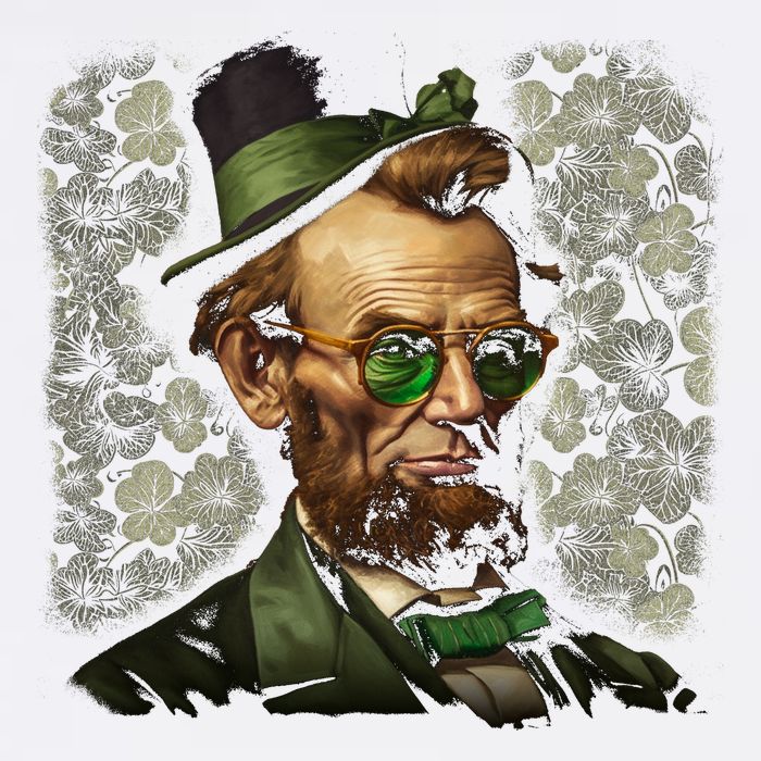 St. Patrick Irish Abraham Lincoln Garment-Dyed Sweatshirt