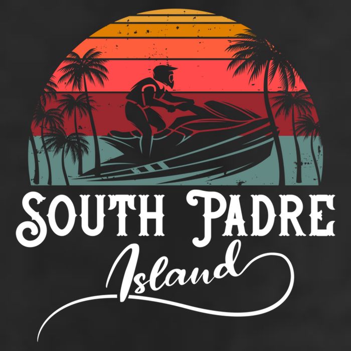 South Padre Island Jet Ski Lover Meaningful Gift 7 Panel Mesh Trucker Snapback Hat