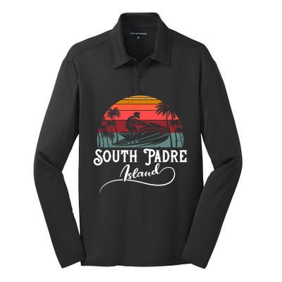 South Padre Island Jet Ski Lover Meaningful Gift Silk Touch Performance Long Sleeve Polo