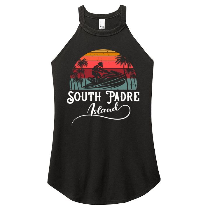 South Padre Island Jet Ski Lover Meaningful Gift Women's Perfect Tri Rocker Tank