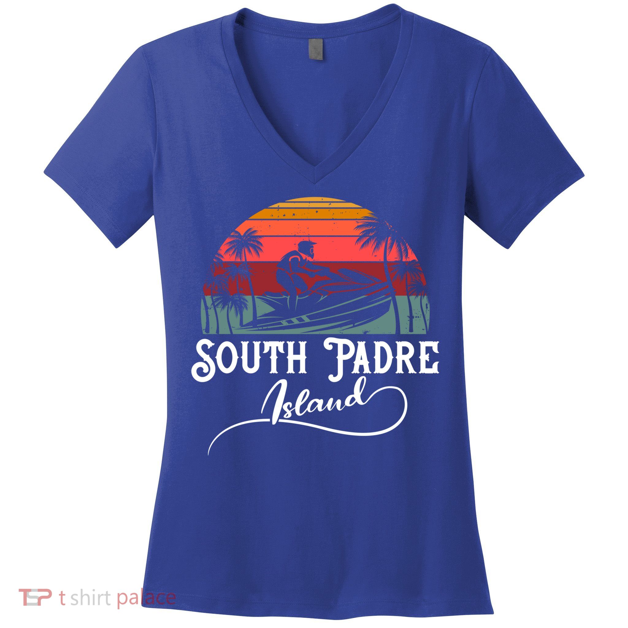 South Padre Island Jet Ski Lover Meaningful Gift Women's V-Neck T-Shirt