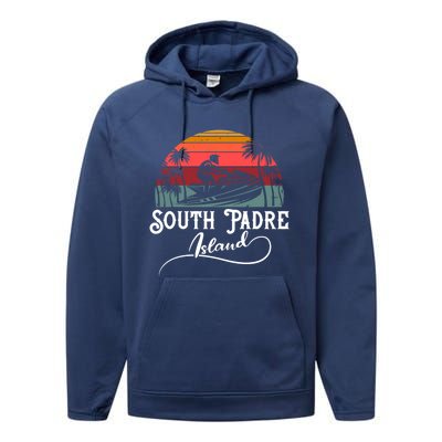 South Padre Island Jet Ski Lover Meaningful Gift Performance Fleece Hoodie