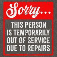 Sorry Person Is Temporarily Out Of Service Due To Repair .Png Cotton Canvas Backpack