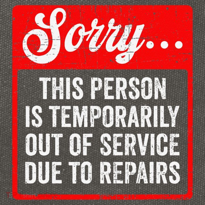 Sorry Person Is Temporarily Out Of Service Due To Repair .Png Cotton Canvas Backpack