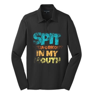 Spit preworkout in my mouth Silk Touch Performance Long Sleeve Polo