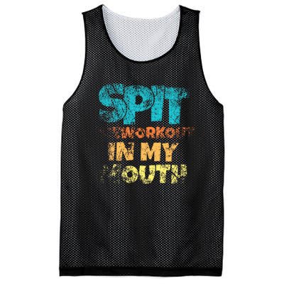 Spit preworkout in my mouth Mesh Reversible Basketball Jersey Tank