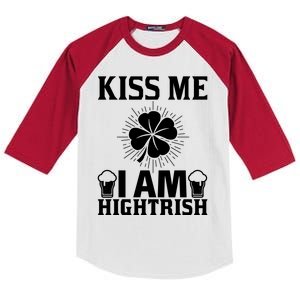 St Patricks I Am Hightrish Kids Colorblock Raglan Jersey