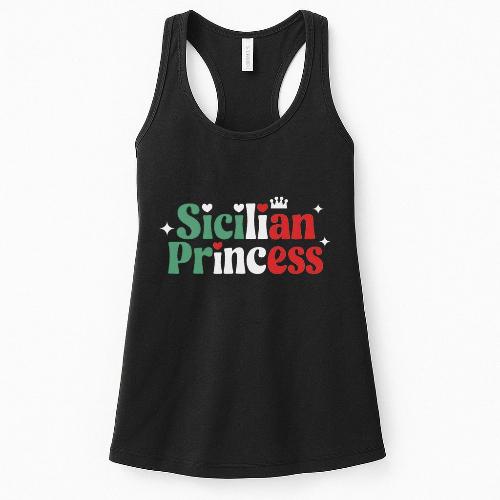 Sicilian Princess Italian Heritage Novelty Family Matching Womens Tank Top
