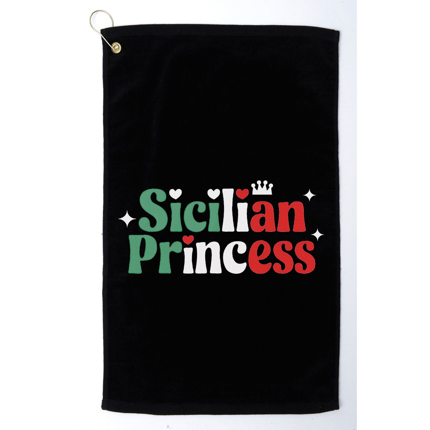 Sicilian Princess Italian Heritage Novelty Family Matching Golf Towel