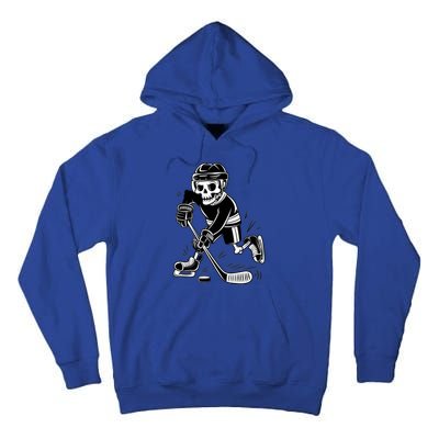 Skeleton Playing Ice Hockey Sport Graphic Gift Tall Hoodie