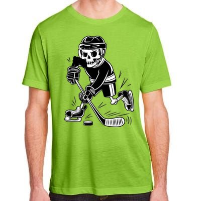 Skeleton Playing Ice Hockey Sport Graphic Gift Adult ChromaSoft Performance T-Shirt