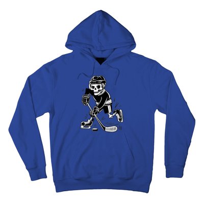 Skeleton Playing Ice Hockey Sport Graphic Gift Hoodie