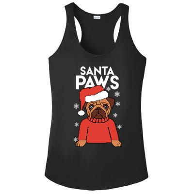 Santa Paws Is Coming To Town Cute Gift Ladies PosiCharge Competitor Racerback Tank