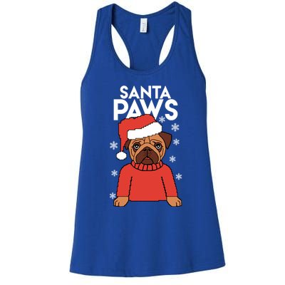 Santa Paws Is Coming To Town Cute Gift Women's Racerback Tank