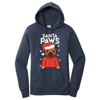 Santa Paws Is Coming To Town Cute Gift Women's Pullover Hoodie