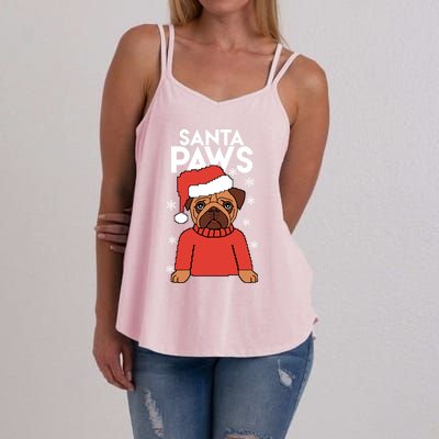 Santa Paws Is Coming To Town Cute Gift Women's Strappy Tank