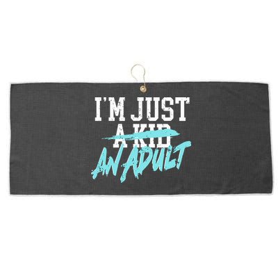 Simple Plan Im Just And Life Is A Nightmare Large Microfiber Waffle Golf Towel