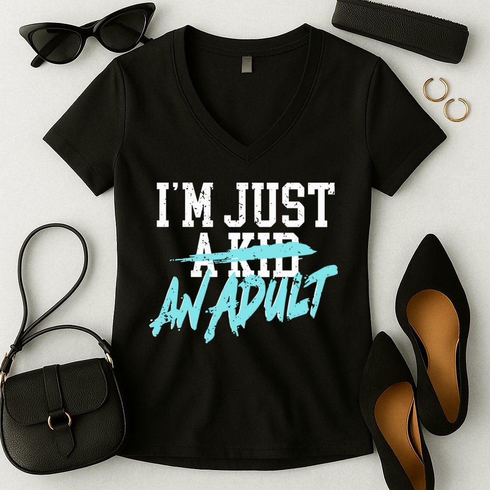 Im Just And Life Is A Nightmare Women's V-Neck T-Shirt