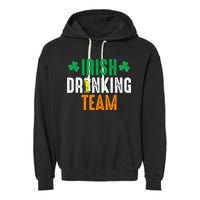 St Patrick's Irish Beer Drinking Team Ireland Flag Clover Garment-Dyed Fleece Hoodie