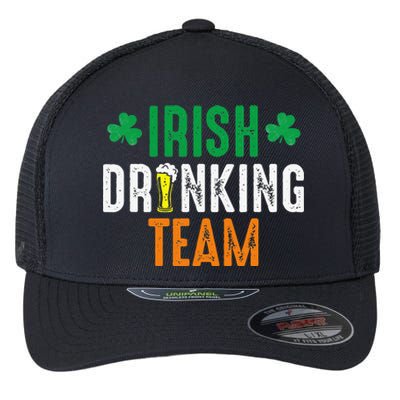 St Patrick's Irish Beer Drinking Team Ireland Flag Clover Flexfit Unipanel Trucker Cap