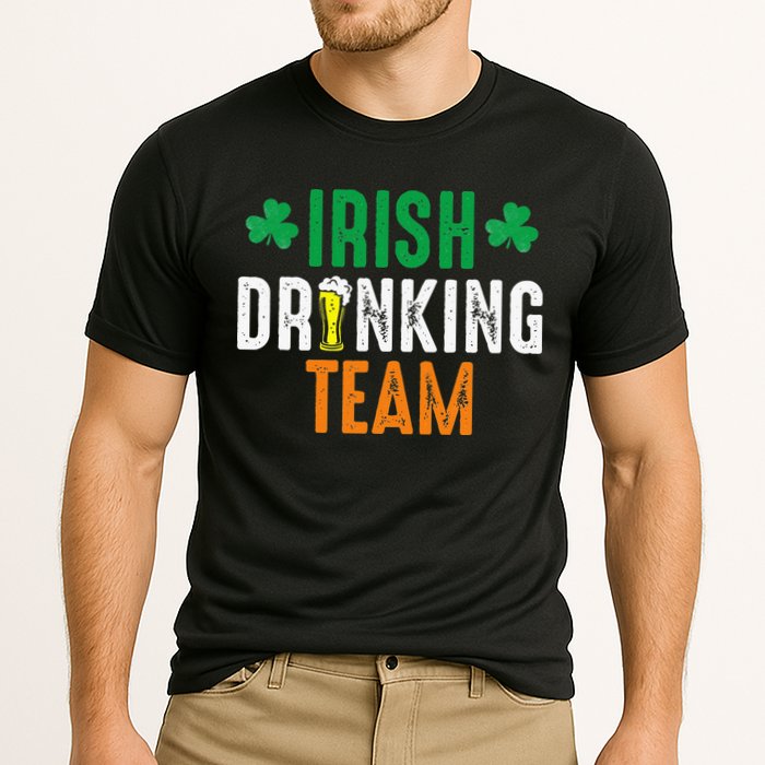 St Patrick's Irish Beer Drinking Team Ireland Flag Clover Performance Shirt