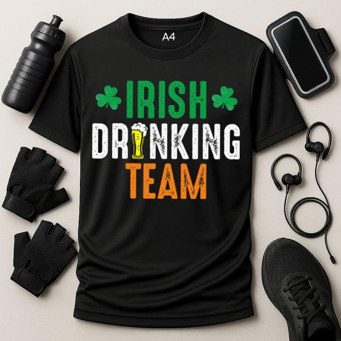 St Patrick's Irish Beer Drinking Team Ireland Flag Clover Performance Shirt
