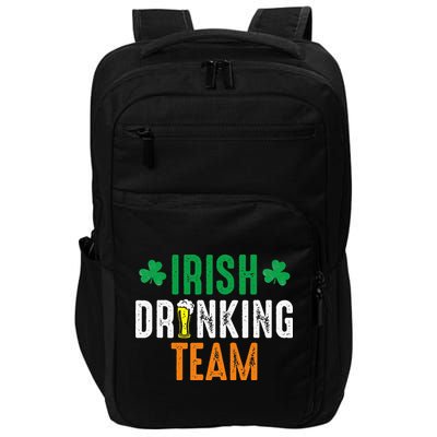 St Patrick's Irish Beer Drinking Team Ireland Flag Clover Impact Tech Backpack