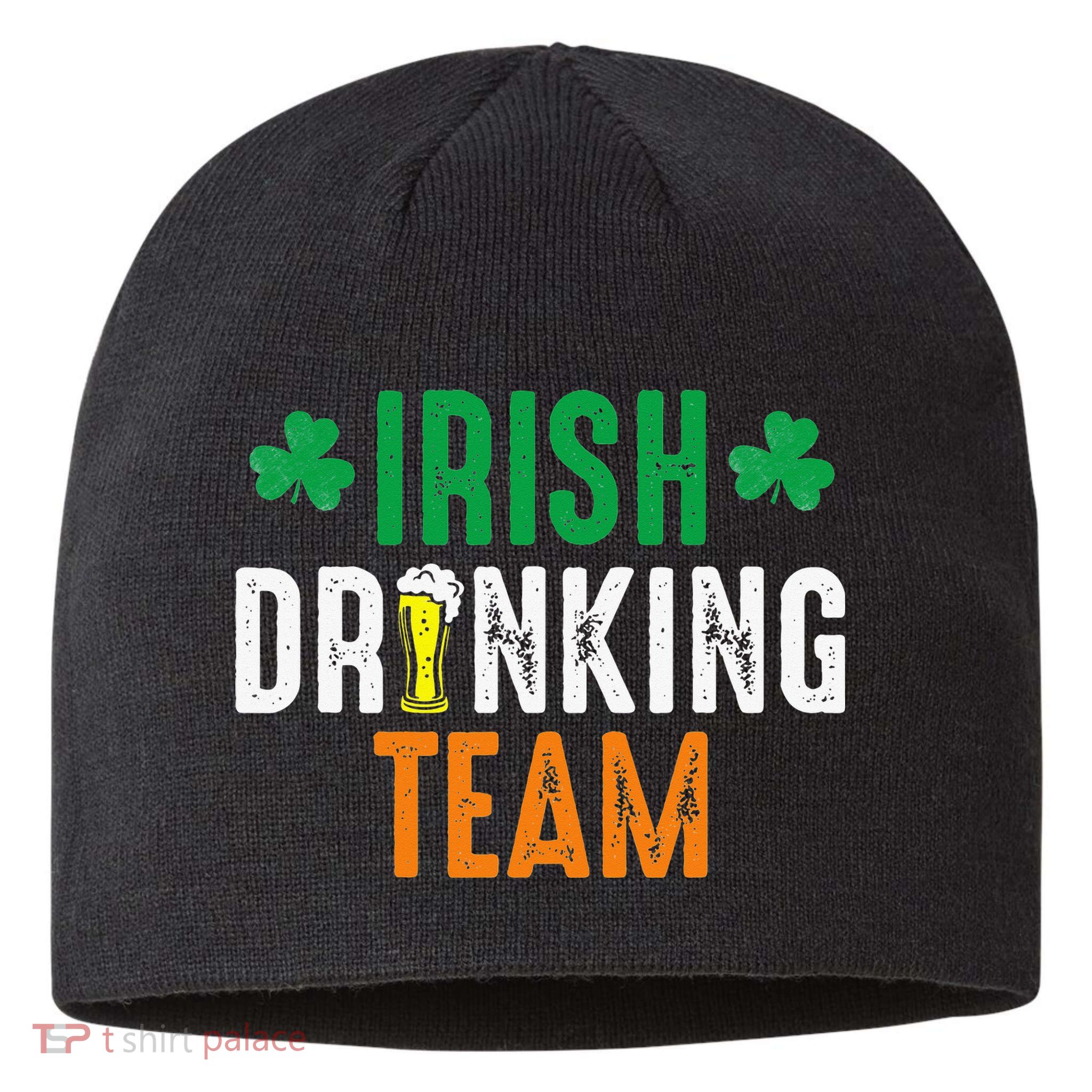St Patrick's Irish Beer Drinking Team Ireland Flag Clover Sustainable Beanie