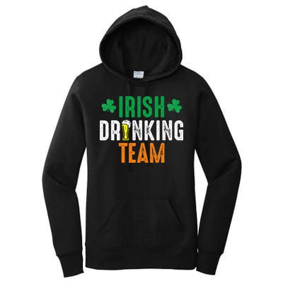 St Patrick's Irish Beer Drinking Team Ireland Flag Clover Women's Pullover Hoodie